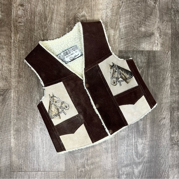 Cactus Other - Cactus Authenticos Leather Horse Print Western Vest